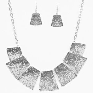 Silver Necklace & Earrings - Here Comes Huntress